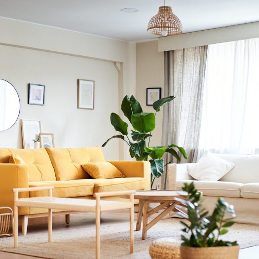 Interior of modern and elegant dining room interior home. Empty space. High quality photo